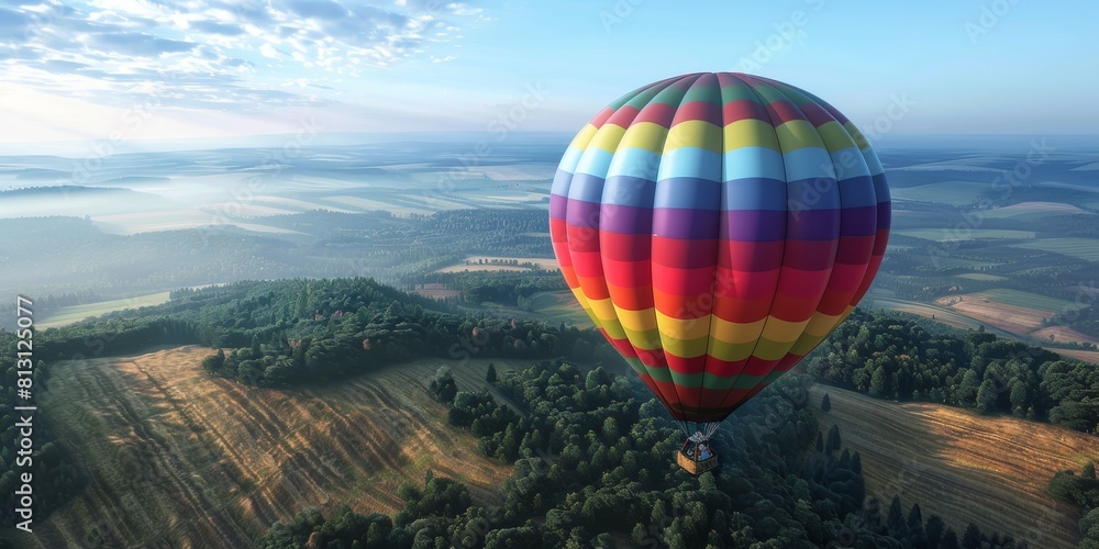 hot air balloon in the sky Generative AI