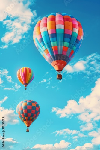 hot air balloon in the sky Generative AI © Evghenii