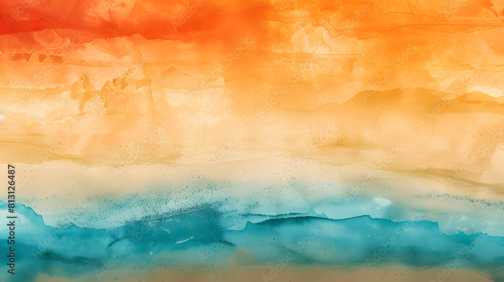 Fototapeta premium Desert Oasis Dawn Gradient Background: Radiance of Sunrise