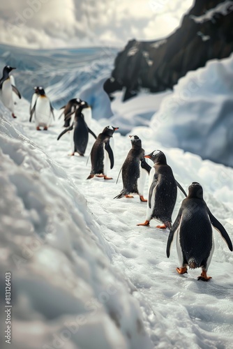 Penguin on ice Generative AI