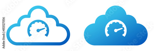 Internet connection quality check icon, speed test vector icon