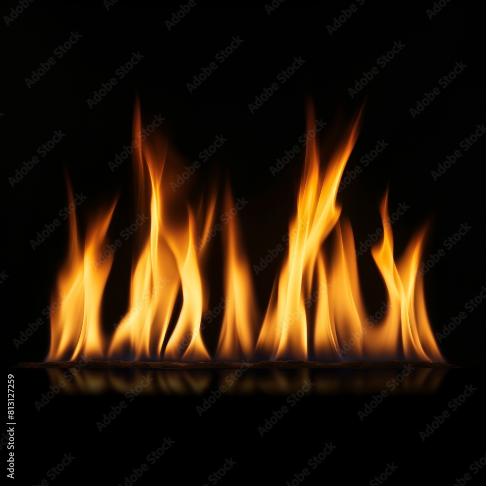 Fire flames abstract on black background Fire flames abstract on black background