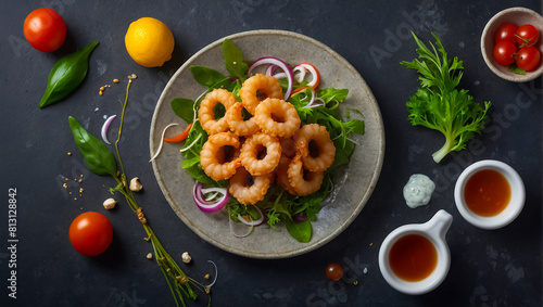 Wallpaper Mural fried squid in a restaurant Torontodigital.ca