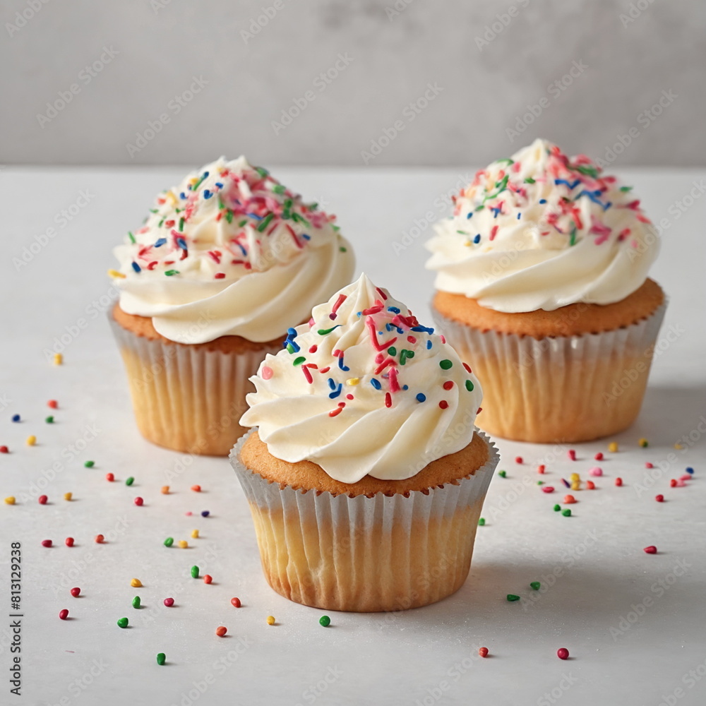 Three cupcakes Three cupcakes