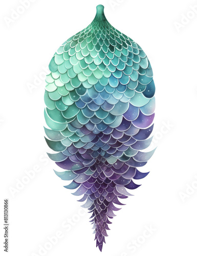 A Watercolor Painting of a Fishs Tail
