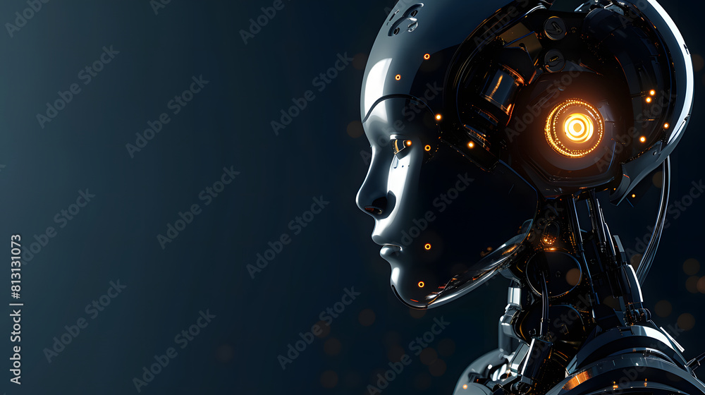 Cutting-edge AI system processes learning data on a dark background, poised for breakthroughs. Copy space included Cutting-edge AI system processes learning data on a dark background, poised for breakthroughs. Copy space included