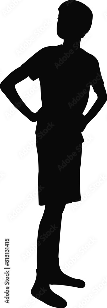 a boy body silhouette vector a boy body silhouette vector
