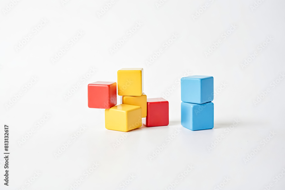 Stack of colorful building toy blocks Stack of colorful building toy blocks
