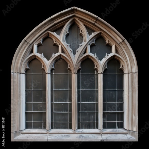 arched wooden window frame