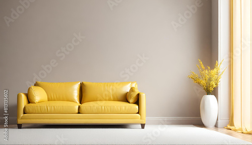 Photo of classic modern sofa isolated on white background, Sofa furniture on white background photo