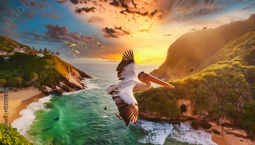 Flying Pelican photo