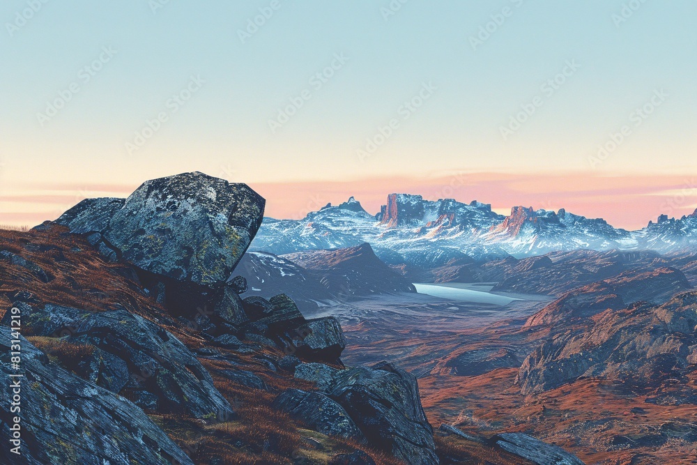 Obraz premium Epic Mountain View at Sunset