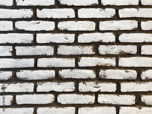 Old brick wall background texture. Close up shot. Brick wall pattern