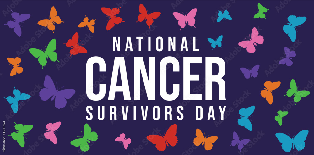 National Cancer survivors day is observed every year in June. banner design template Vector illustration background design National Cancer survivors day is observed every year in June. banner design template Vector illustration background design