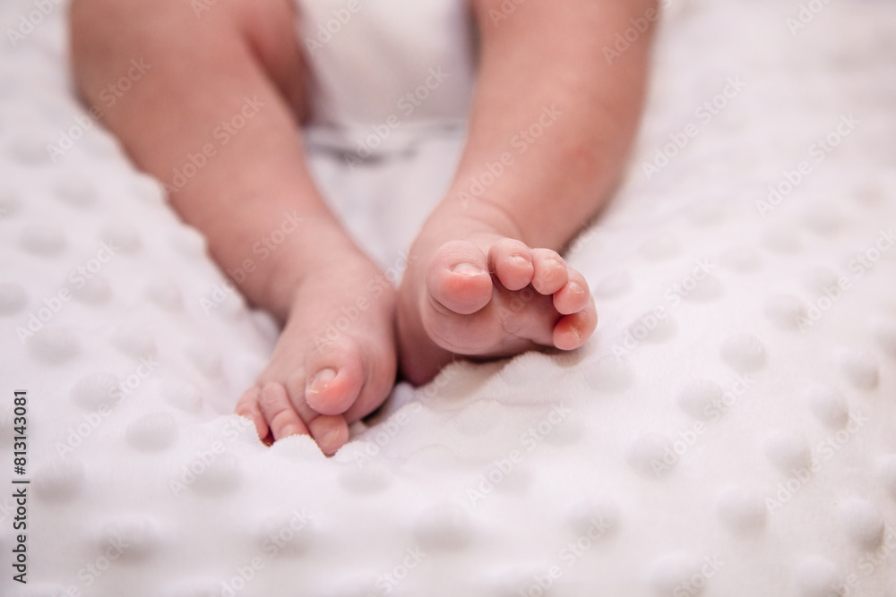 Handles and legs of the newborn baby Handles and legs of the newborn baby