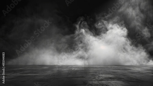 Black background with smoke