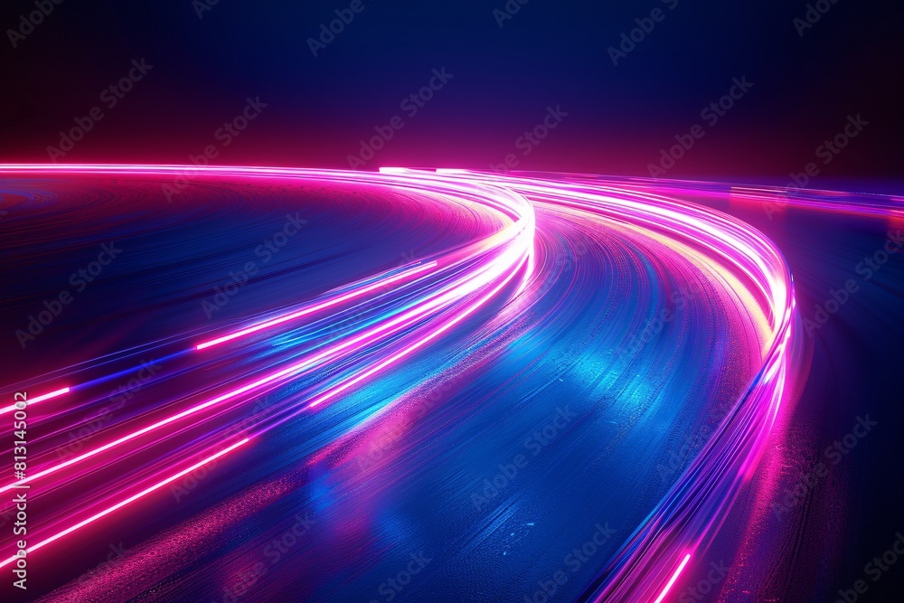 Vivid Light Trails with Blurred Motion Background Vivid Light Trails with Blurred Motion Background