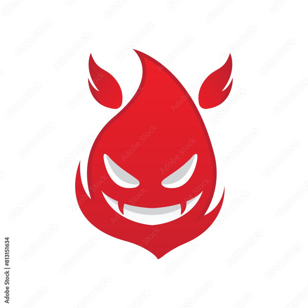 bad fire mascot esport logo design. Devil Fire and Devil Flame Logo. bad fire mascot esport logo design. Devil Fire and Devil Flame Logo.