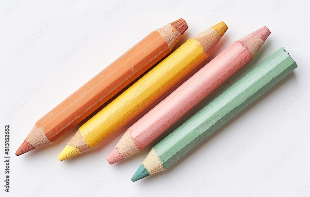 Vibrant Pencil Set: Multi-colored Erasers and Graphite Vibrant Pencil Set: Multi-colored Erasers and Graphite