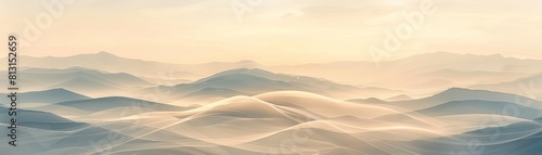 The photo shows a beautiful landscape of a mountain range in the distance with a foreground of rolling hills