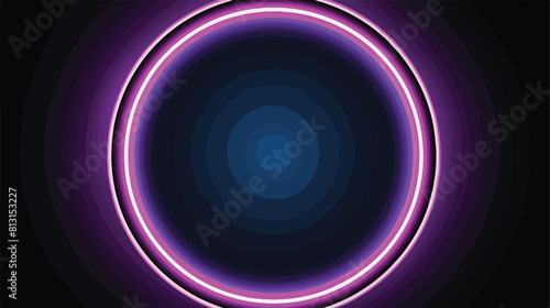 Neon colorful circle for your design. Electronic gl photo