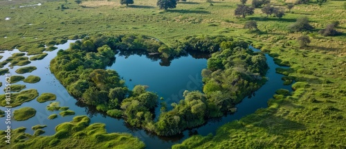 A heartshaped oasis in pristine nature speaks to the urgent need for environmental conservation