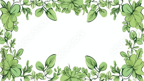 Oregano natural herb horizontal card or frame desig photo