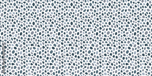 Pebble seamless pattern vector illustration. Cute summer repeated background. Paving, shingle beaches and gravel template wallpaper for interior designs, beauty, wrapp. Smooth doodle stones backdrop.