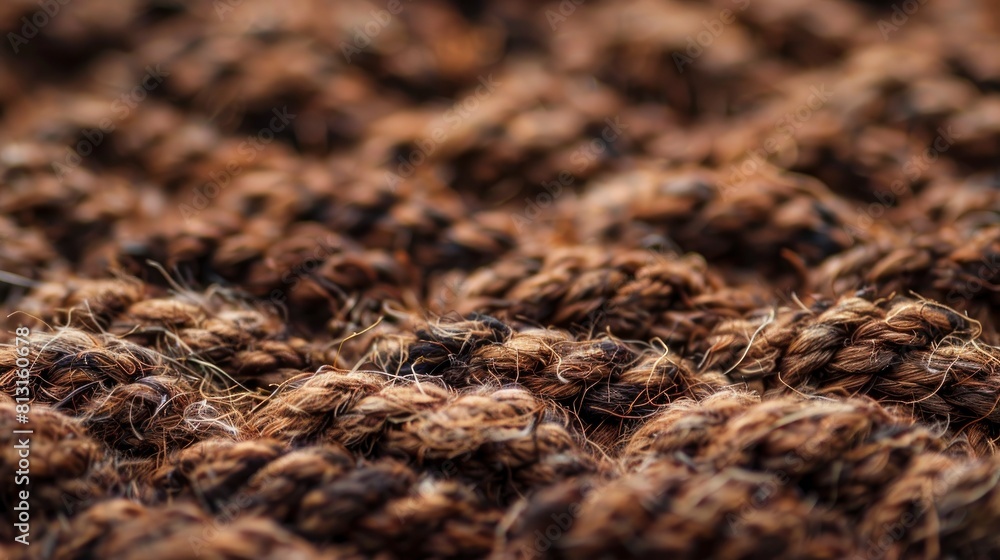 Feel The Texture Of A Brown Synthetic Fiber Doormat Up Close, Adding A Rustic Touch To Home Decor Feel The Texture Of A Brown Synthetic Fiber Doormat Up Close, Adding A Rustic Touch To Home Decor