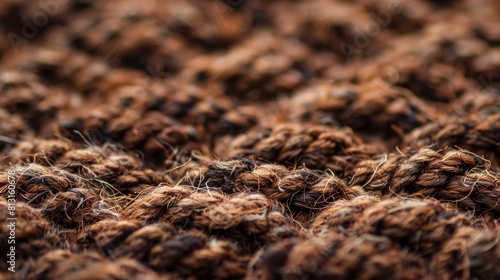 Feel The Texture Of A Brown Synthetic Fiber Doormat Up Close  Adding A Rustic Touch To Home Decor