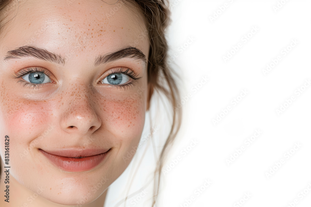 A woman with a gentle smile and kind eyes, detached from the surroundings, cut out from the background, without background. Concept of warmth and compassion. Generative Ai. A woman with a gentle smile and kind eyes, detached from the surroundings, cut out from the background, without background. Concept of warmth and compassion. Generative Ai.