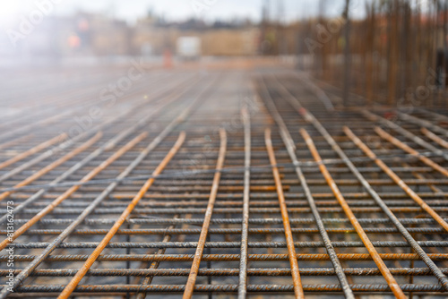 Obraz na płótnie foundation reinforcement - construction industry - steel price - ribbed bars w salonie