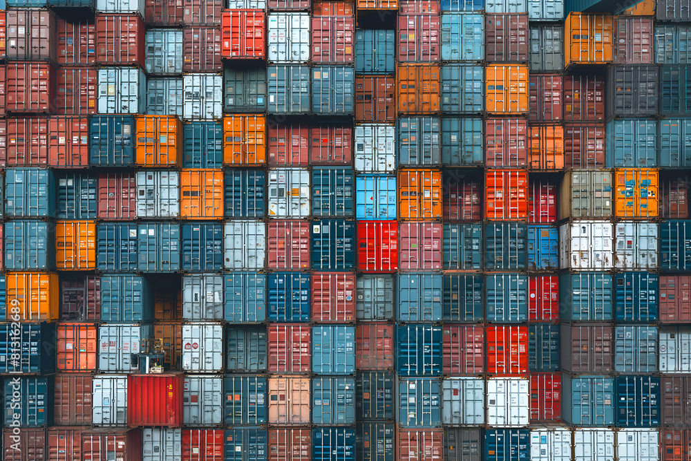A Cityscape Where The Buildings Are Made Of Stacked Shipping Containers, Shipping Container Architecture, Container Cityscape, Container Buildings A Cityscape Where The Buildings Are Made Of Stacked Shipping Containers, Shipping Container Architecture, Container Cityscape, Container Buildings