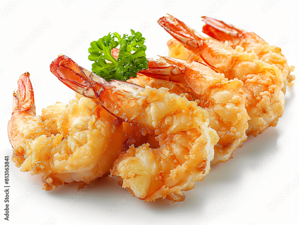 tempura on white background with copy space, ultra detailed, japanese food tempura on white background with copy space, ultra detailed, japanese food