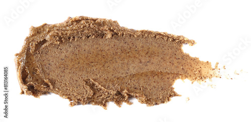 Photos Almond butter spread isolated on white, top view, clipping