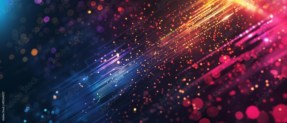 Fototapeta premium Multicolored abstract tech background