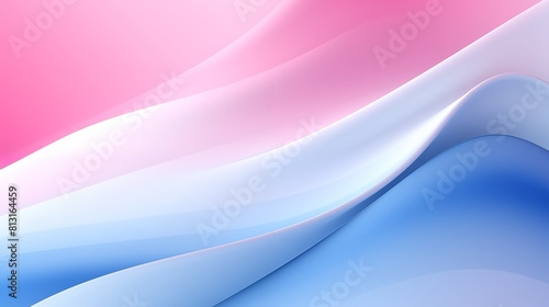 Abstract Gradient Waves in Pink and Blue for a Modern Background Design