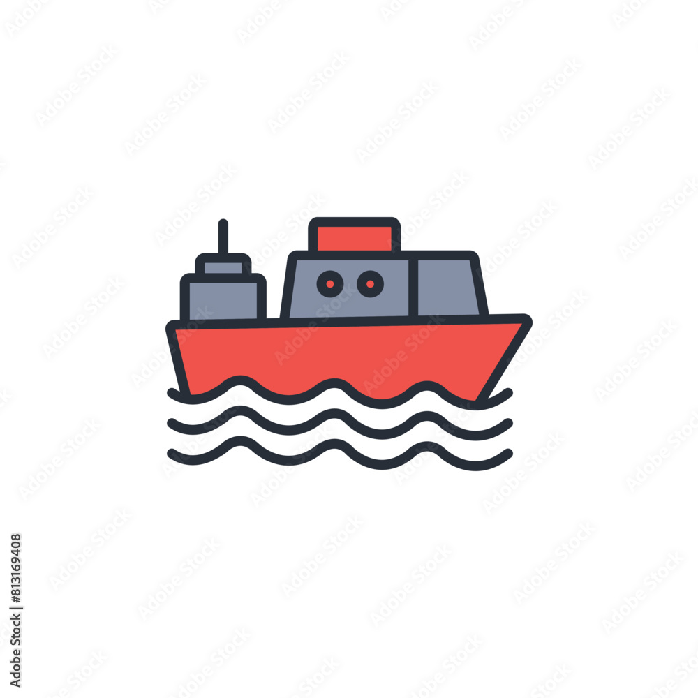 ferry boat icon. vector.Editable stroke.linear style sign for use web design,logo.Symbol illustration. ferry boat icon. vector.Editable stroke.linear style sign for use web design,logo.Symbol illustration.