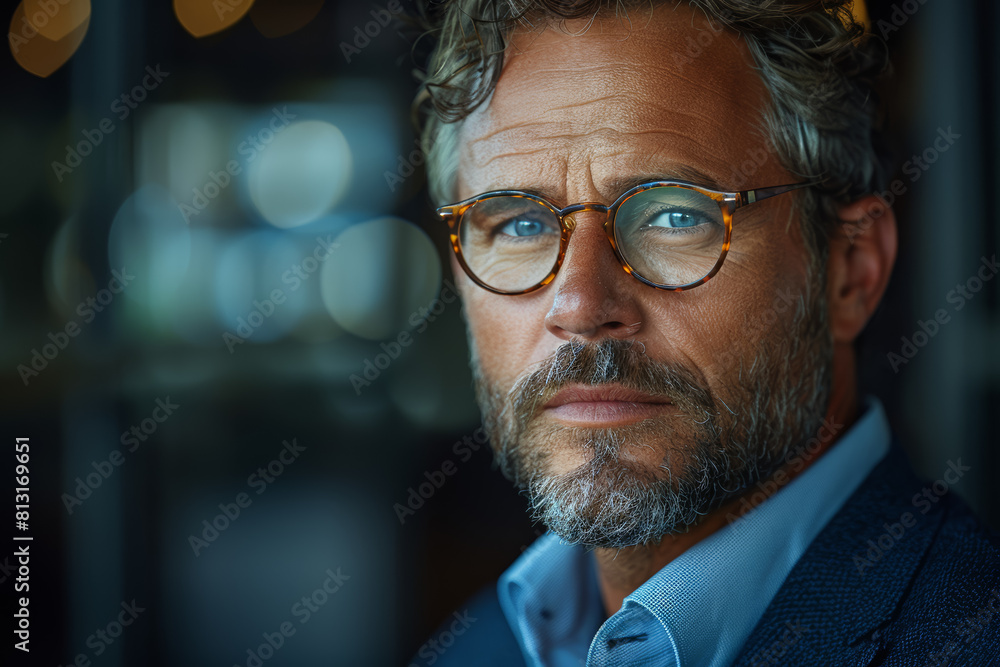 A business portrait capturing the resilience and adaptability of a successful executive. Concept of overcoming challenges in the corporate world. Generative Ai. A business portrait capturing the resilience and adaptability of a successful executive. Concept of overcoming challenges in the corporate world. Generative Ai.