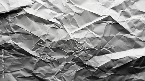 A close-up of a crumpled brown paper sheet with a rough, textured surface and uneven folds