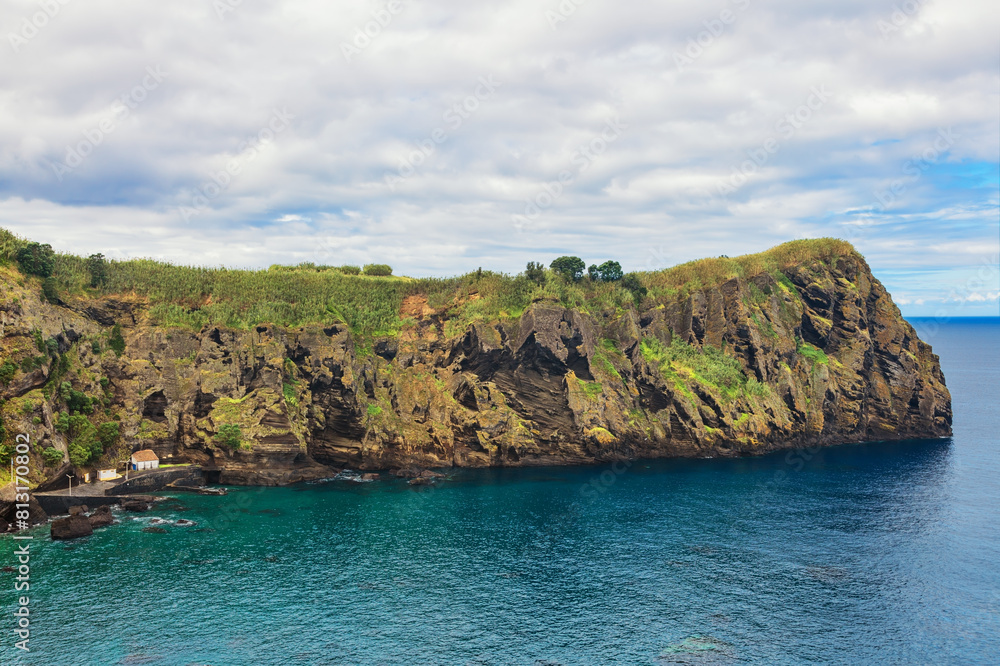 Fototapeta premium Amazing atlantic ocean view with rocks of Sao Miguel island