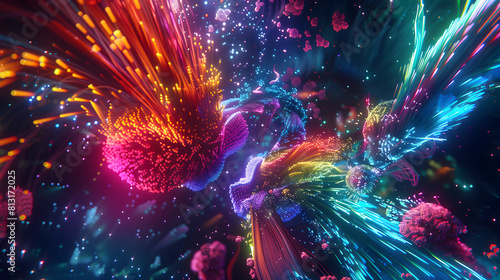 Futuristic Abstract Show: A Vivid Display of VJ Visual Effects © Ethel