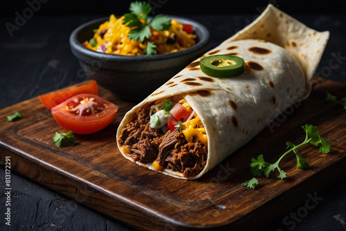 "Mexican Beef Burrito: Rustic Elegance"