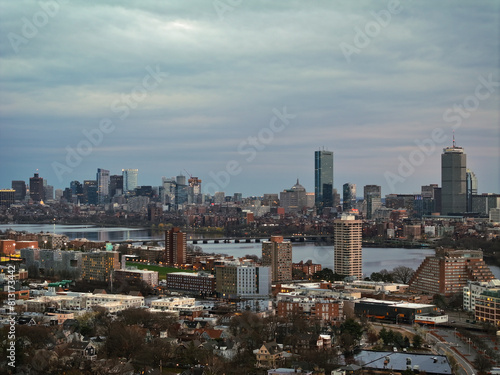 Cityscape view from tall building in Boston © Wirestock