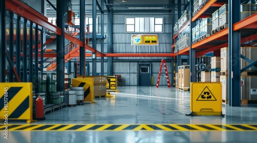 Protective Measures Warehouse Safety Signs and Equipment Ensuring Workplace Security