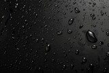 Water droplets on black background - generative ai