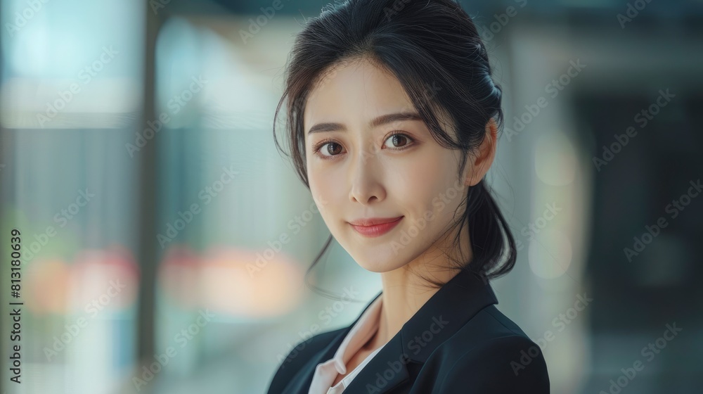 A Beautiful Chinese Businesswoman Looks At The Camera With A Confident Smile A Beautiful Chinese Businesswoman Looks At The Camera With A Confident Smile