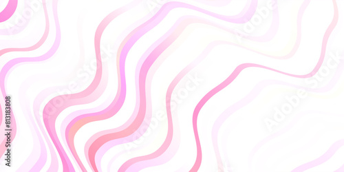 Light Pink, Yellow vector texture with curves.