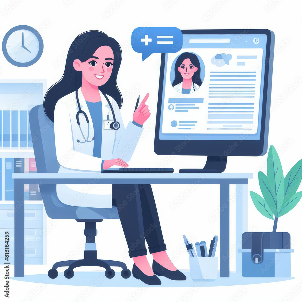 Online medical care. Concept of modern service of medical services Online medical care. Concept of modern service of medical services
