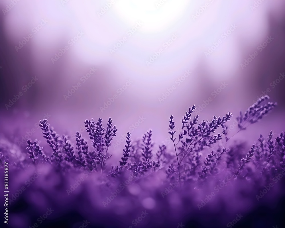 Naklejka premium A purple flower with the sun shining through it